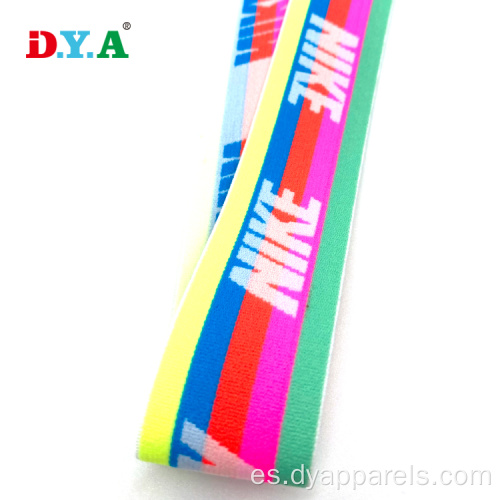 Logotipo personalizado Nylon Jacquard Elastic Band